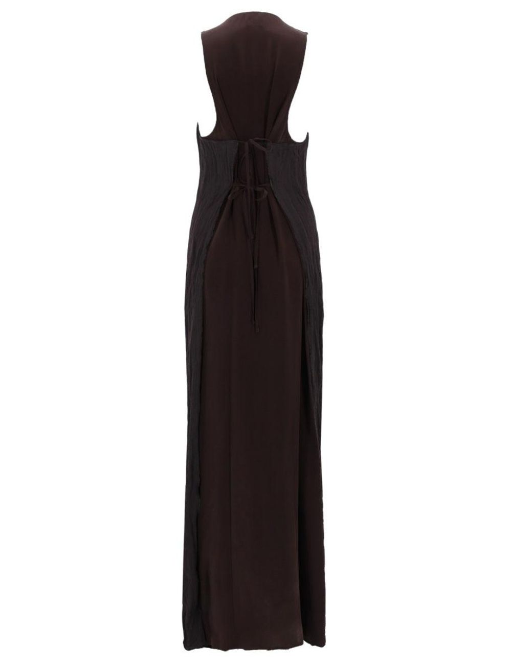 Alysi Black Silk Modal Polyamide Dress