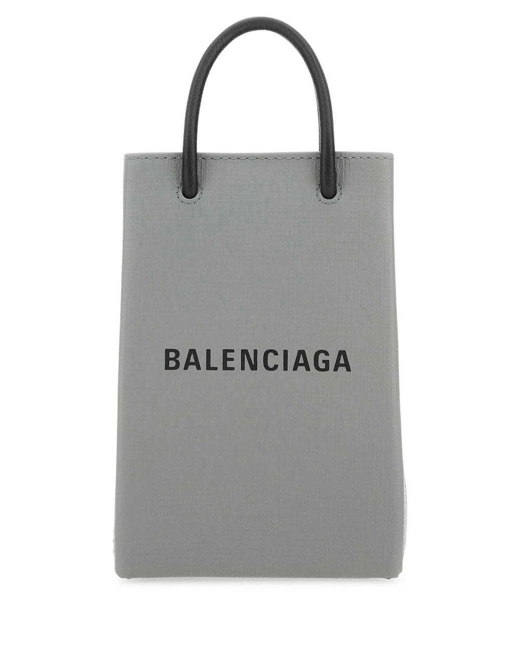 Balenciaga Gray Leather Phone Case for men