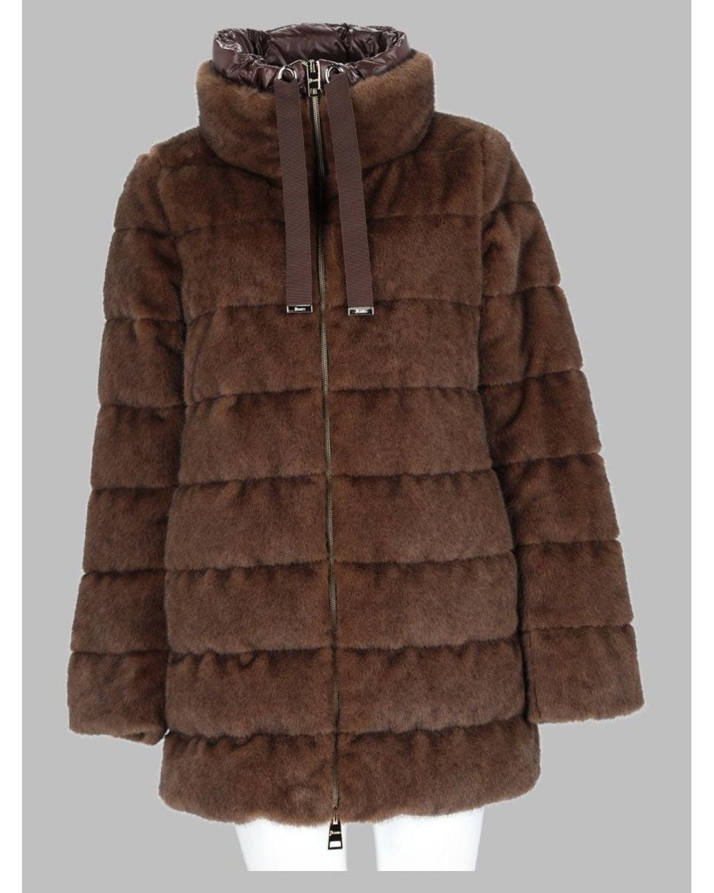 Herno Brown Tailored Trench Coat With Belted Waist