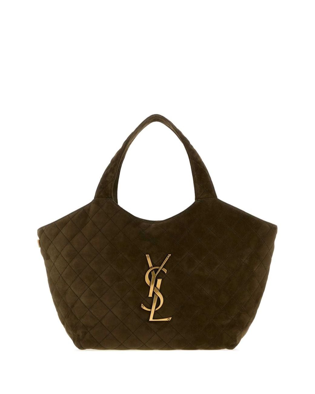 Saint Laurent Brown Mud Suede Medium Icare Shopping Bag