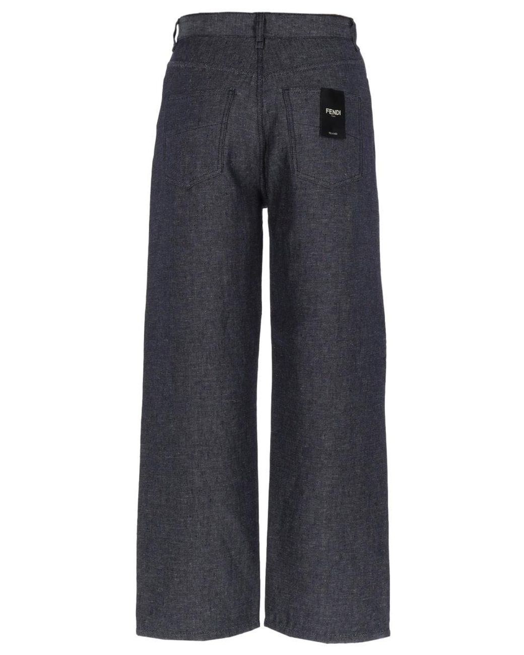 Fendi Blue Jeans Relaxed Fit for men