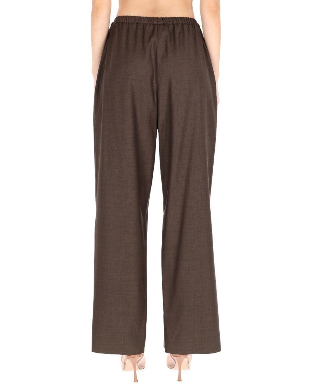 Loulou de Saison Brown Virgin Wool Trousers