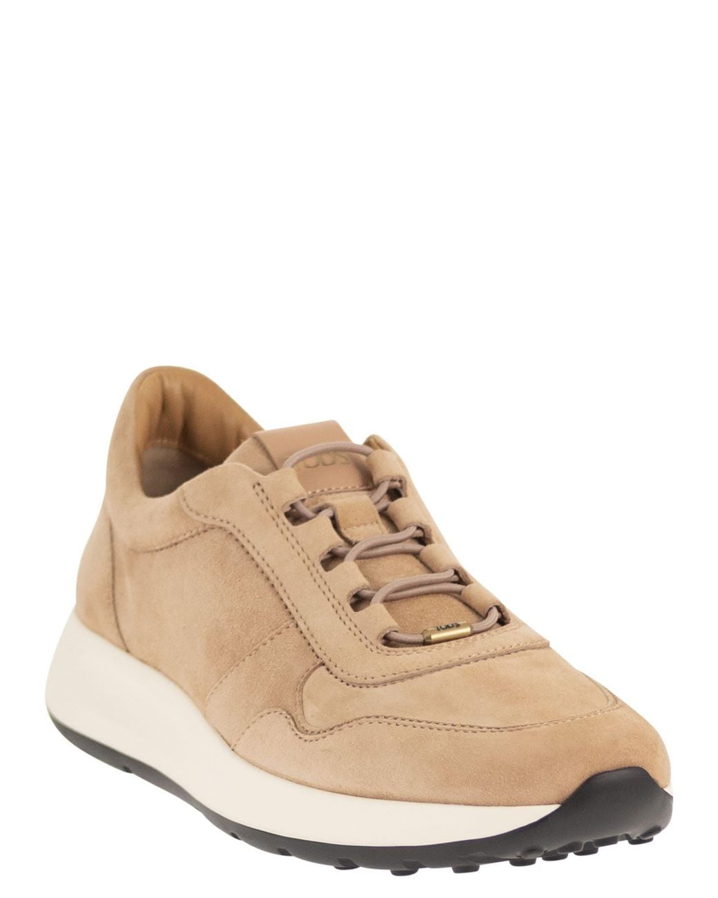 Tod's Natural Goatskin Suede Sneakers