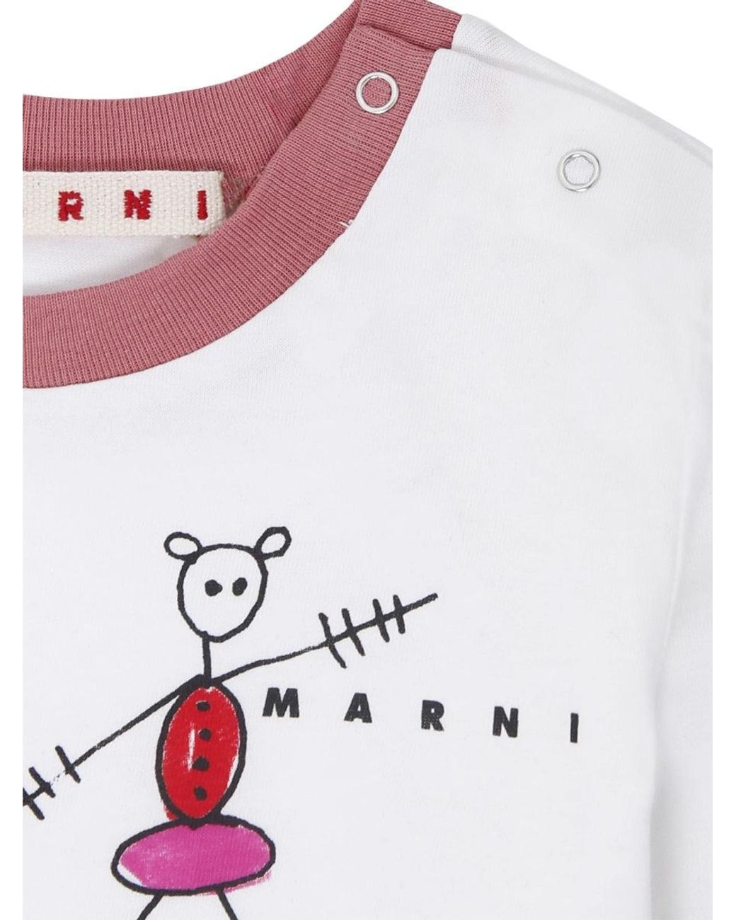 Marni White T-Shirt With Stylized Logo