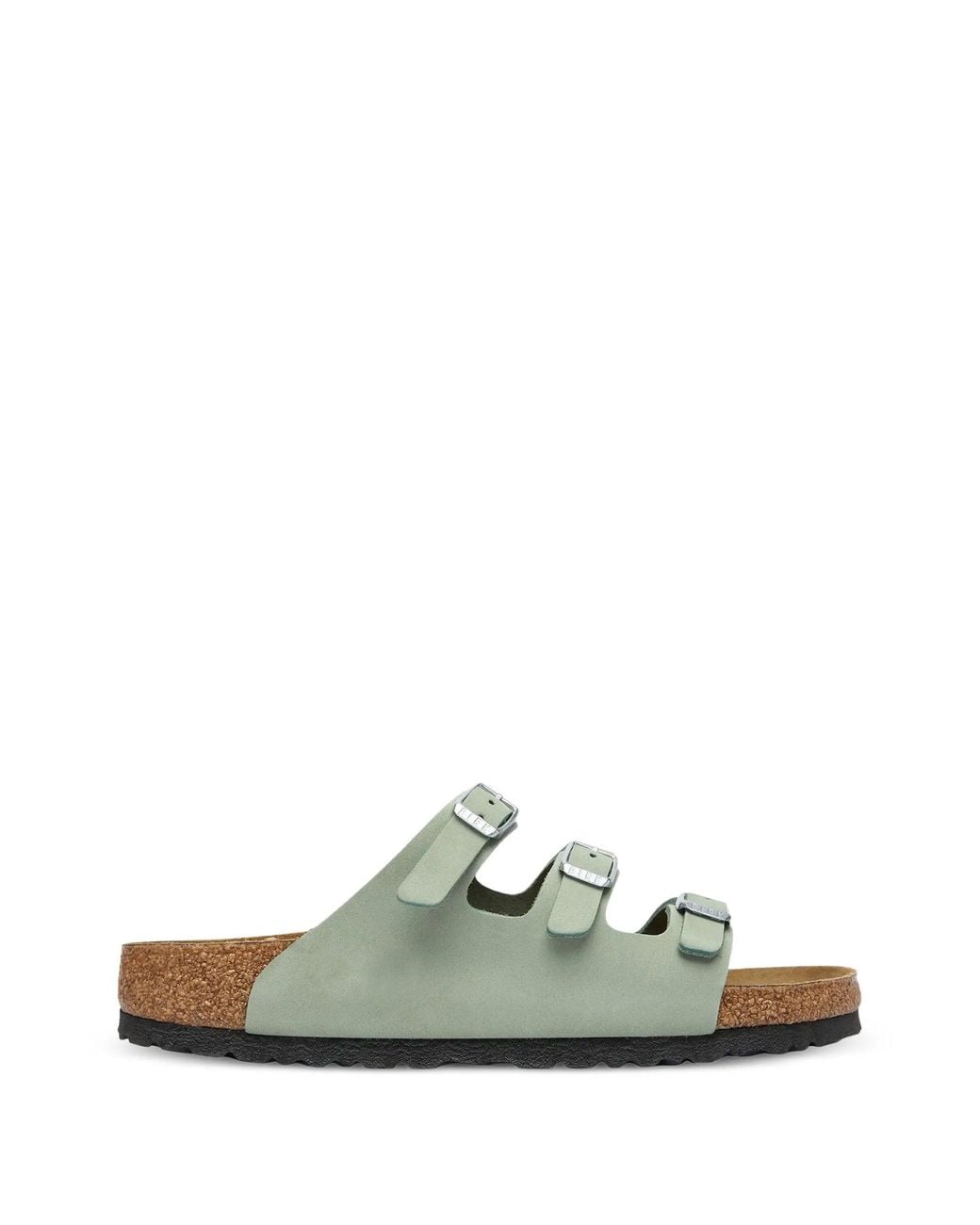 Birkenstock Green Florida Pure Sage, Nubuck Leather