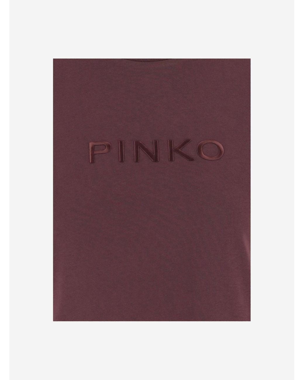 Pinko Purple Cotton Jersey T Shirt With Logo