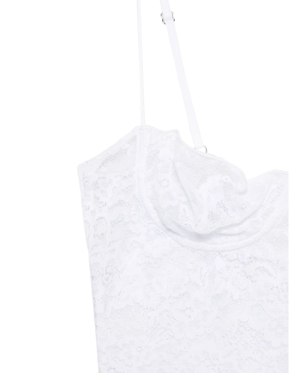 Oseree White Bridal O Lover Balconette Maillot