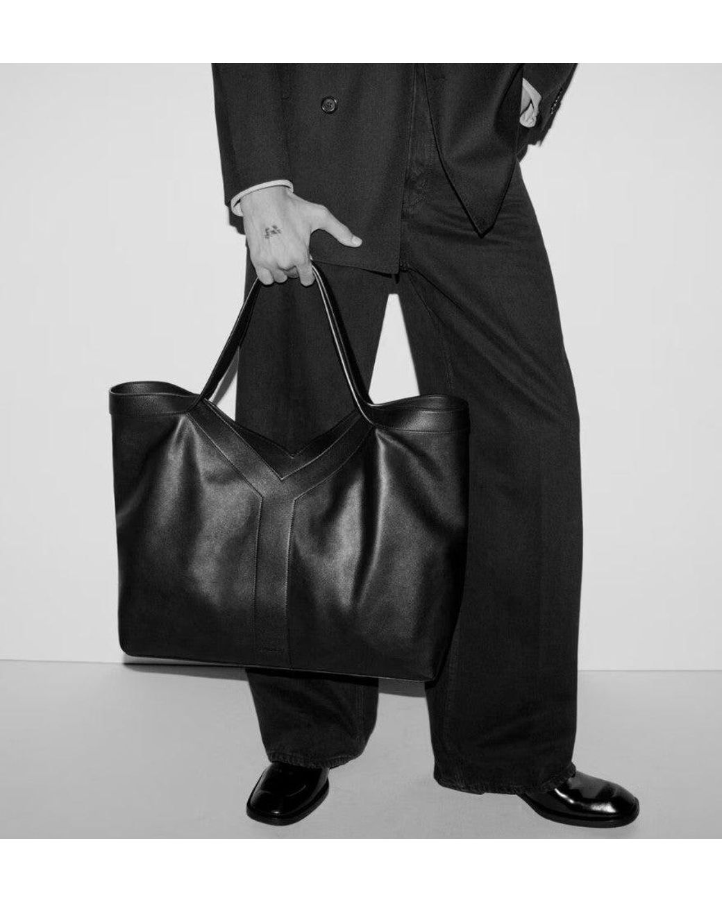 Ysl Bv Y Tote Grande E Marais Saint Laurent de color Black