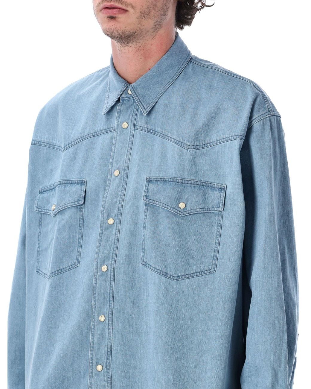 Studio Nicholson Blue Trendy Mini T-Shirt for men