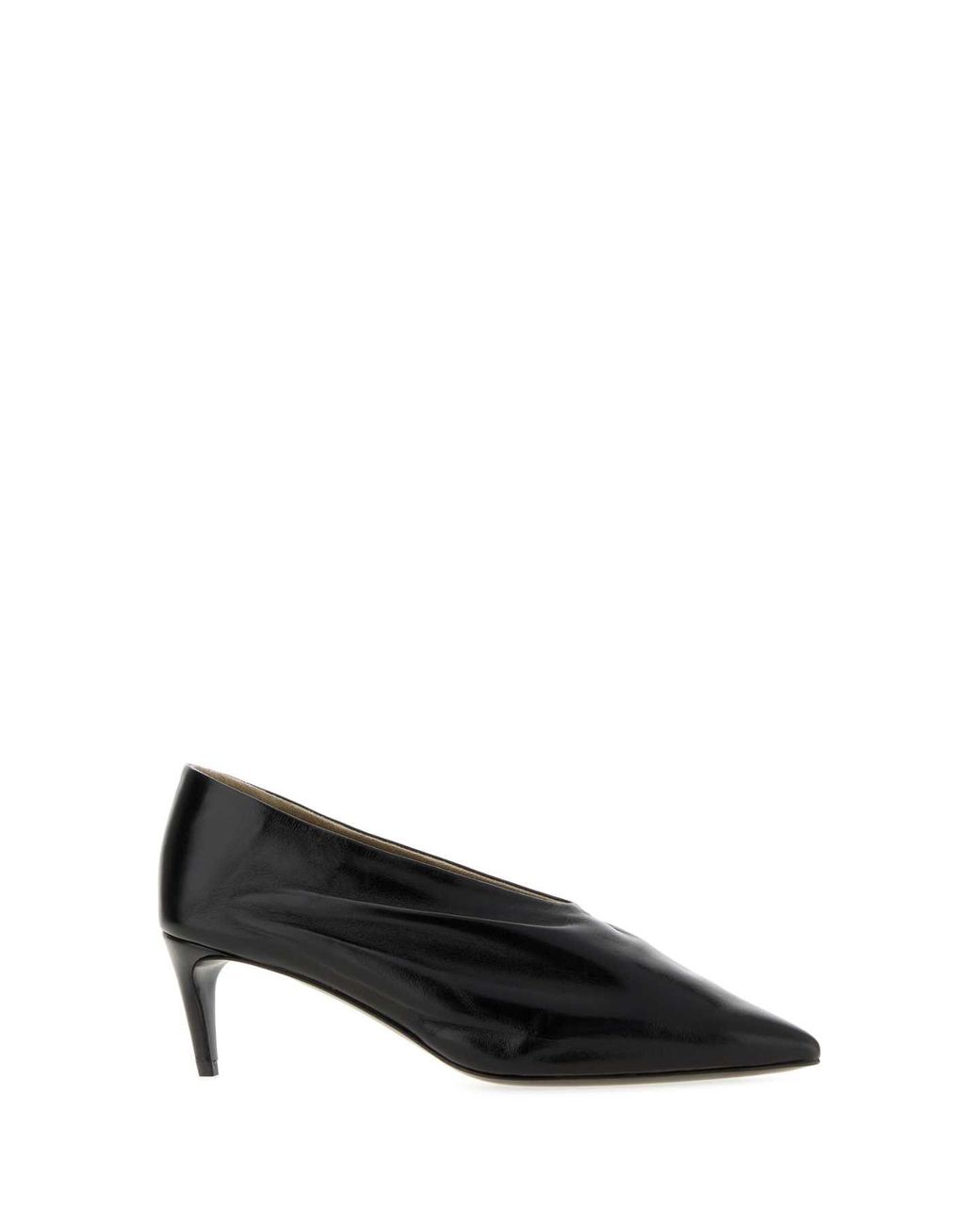 Khaite Black Leather Pumps