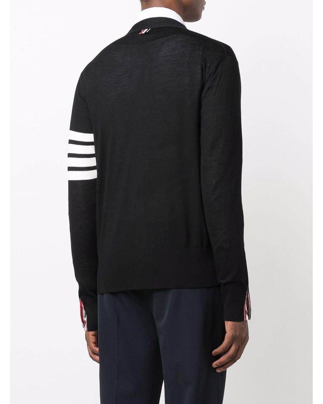 Thom Browne Intarsia Vest in het Black voor heren