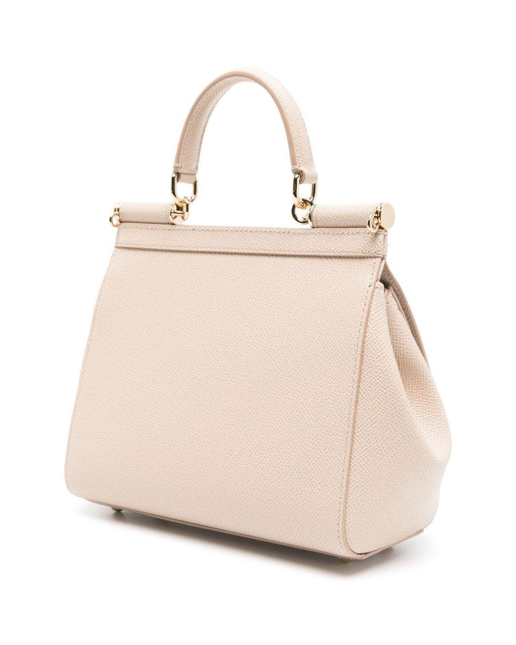 Dolce & Gabbana Natural Mini Front Flap Bag With Double Magnet Closure