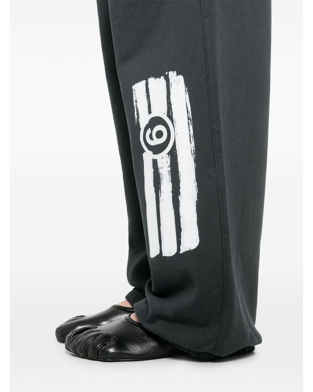 MM6 by Maison Margiela Gray Logo Cotton Sweatpants