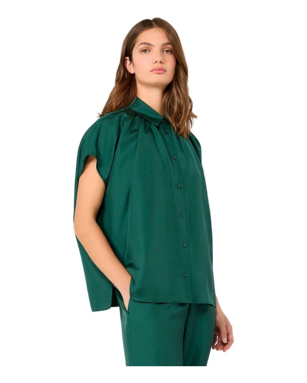 Weekend by Maxmara Green Crine Shirt