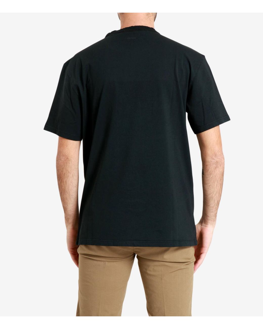 Grifoni Black T Shirts And Polos