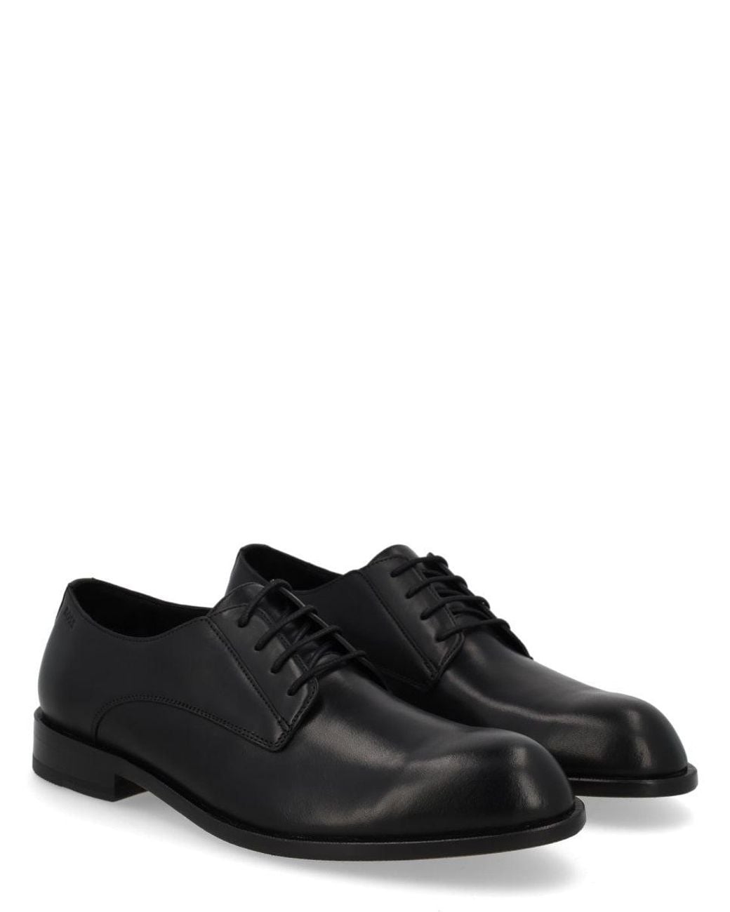 Boss Black Leather Loafers for men
