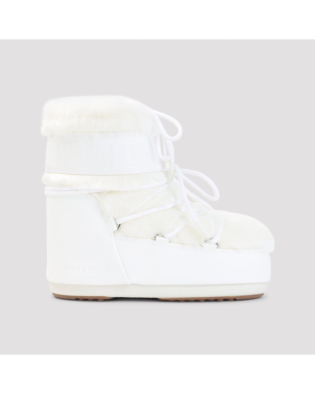 Moon Boot White Icon Low Faux Fur Boots