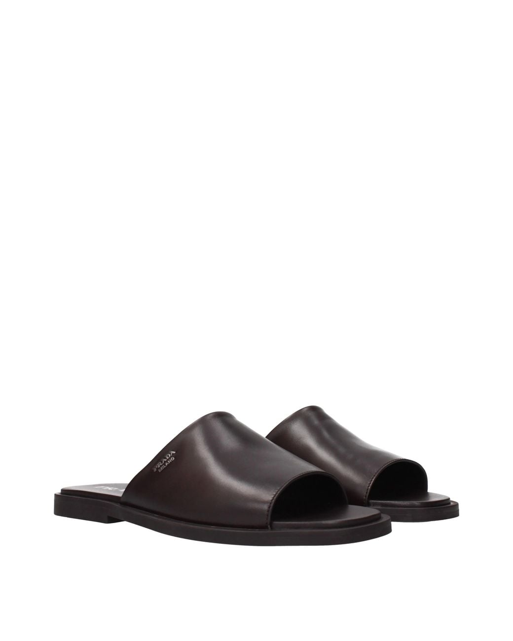 Prada Black Slippers And Socks Skinned With A Moorish Head