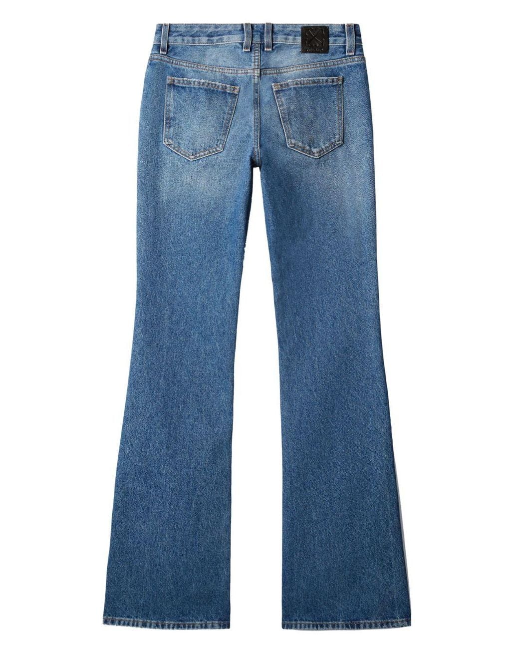 Off-White c/o Virgil Abloh Flared Broek in het Blue