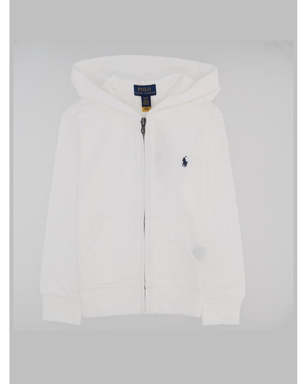 Polo Ralph Lauren White Zipper Hoodie