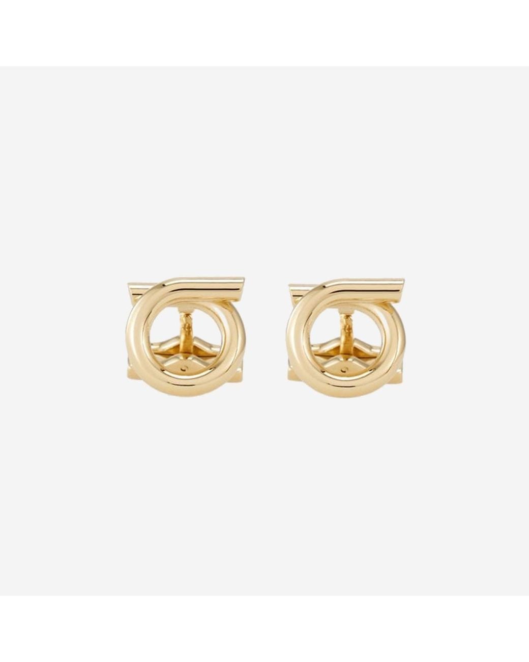 Ferragamo Metallic Cufflinks Cummings Brass Accessory for men