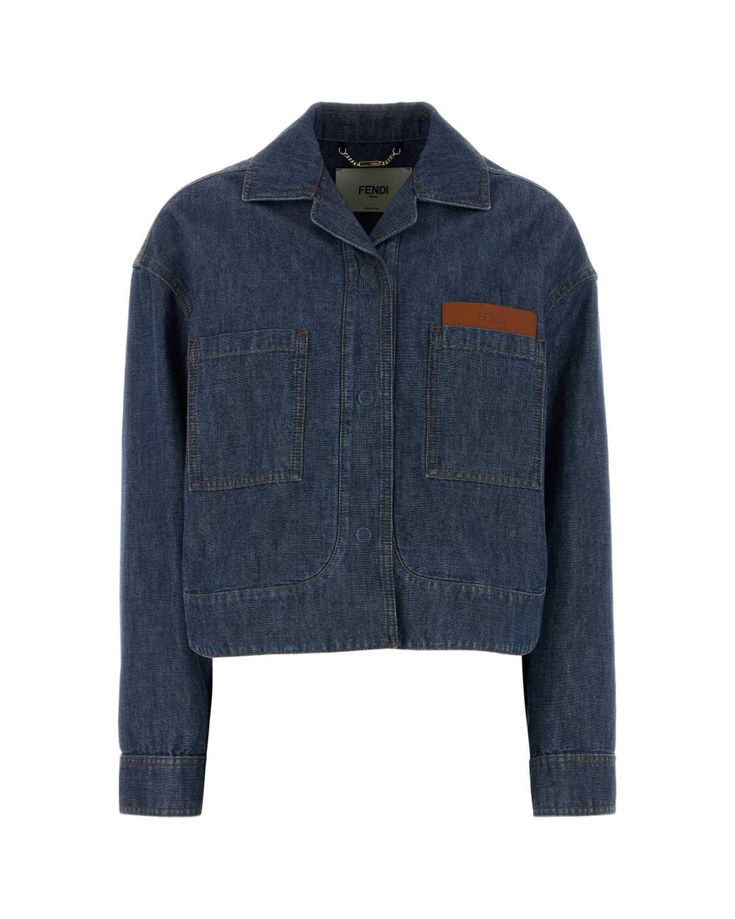 Fendi Blue Denim Shirt