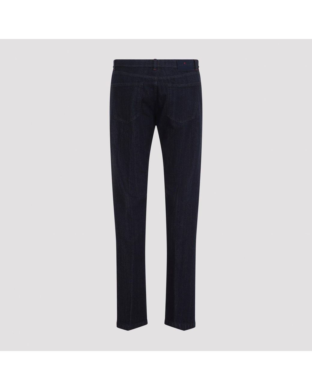 Kiton Blue Indaco Cotton Pants for men
