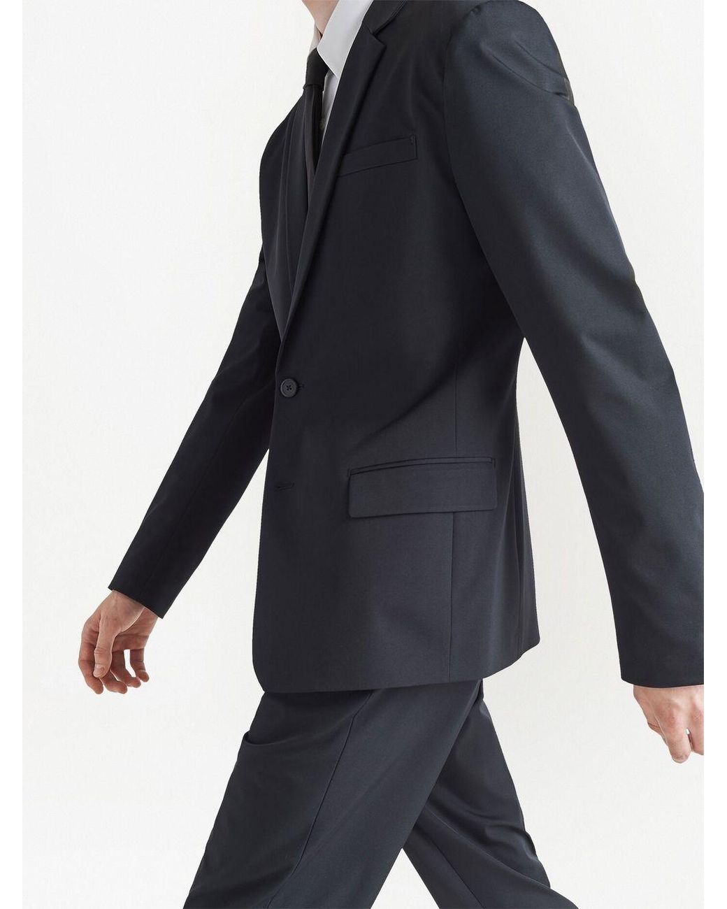 Prada Black Single-Breasted Techno Suit for men