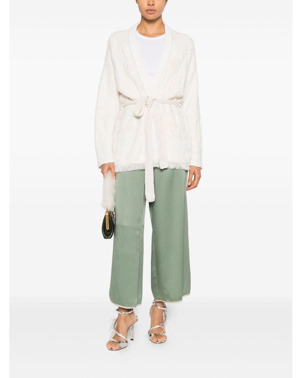 Forte_forte Green Cropped Trousers