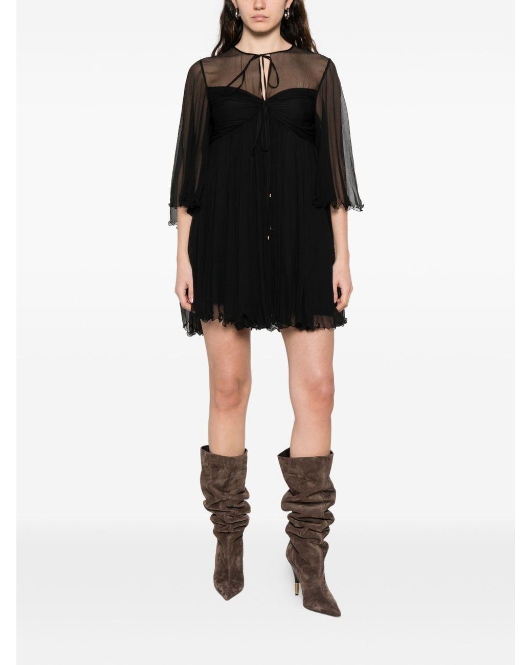 Chloé Black Silk Mini Dress