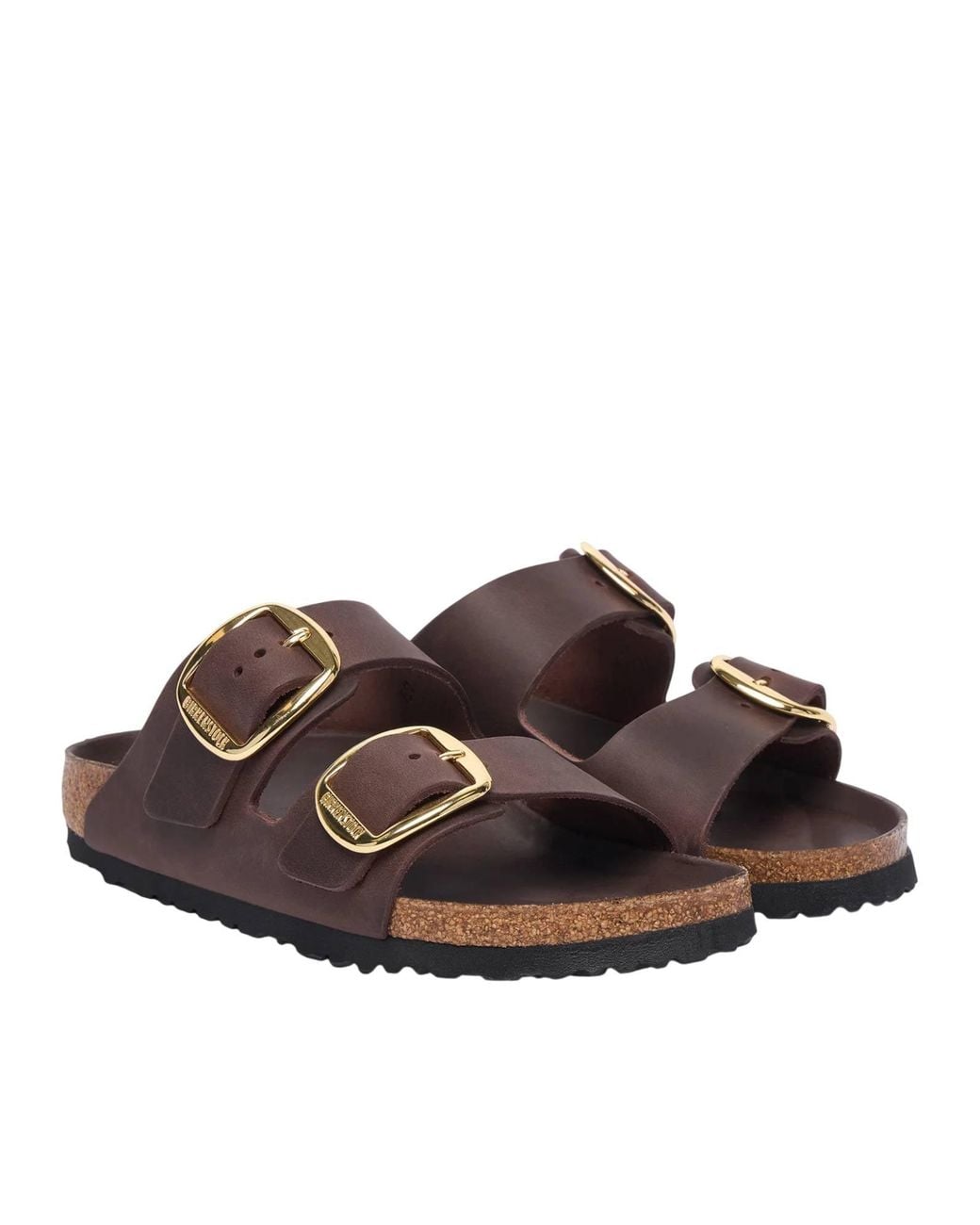 Birkenstock Brown Habana Arizona Bb Hex Oiled Leather Narrow Fit Sandals