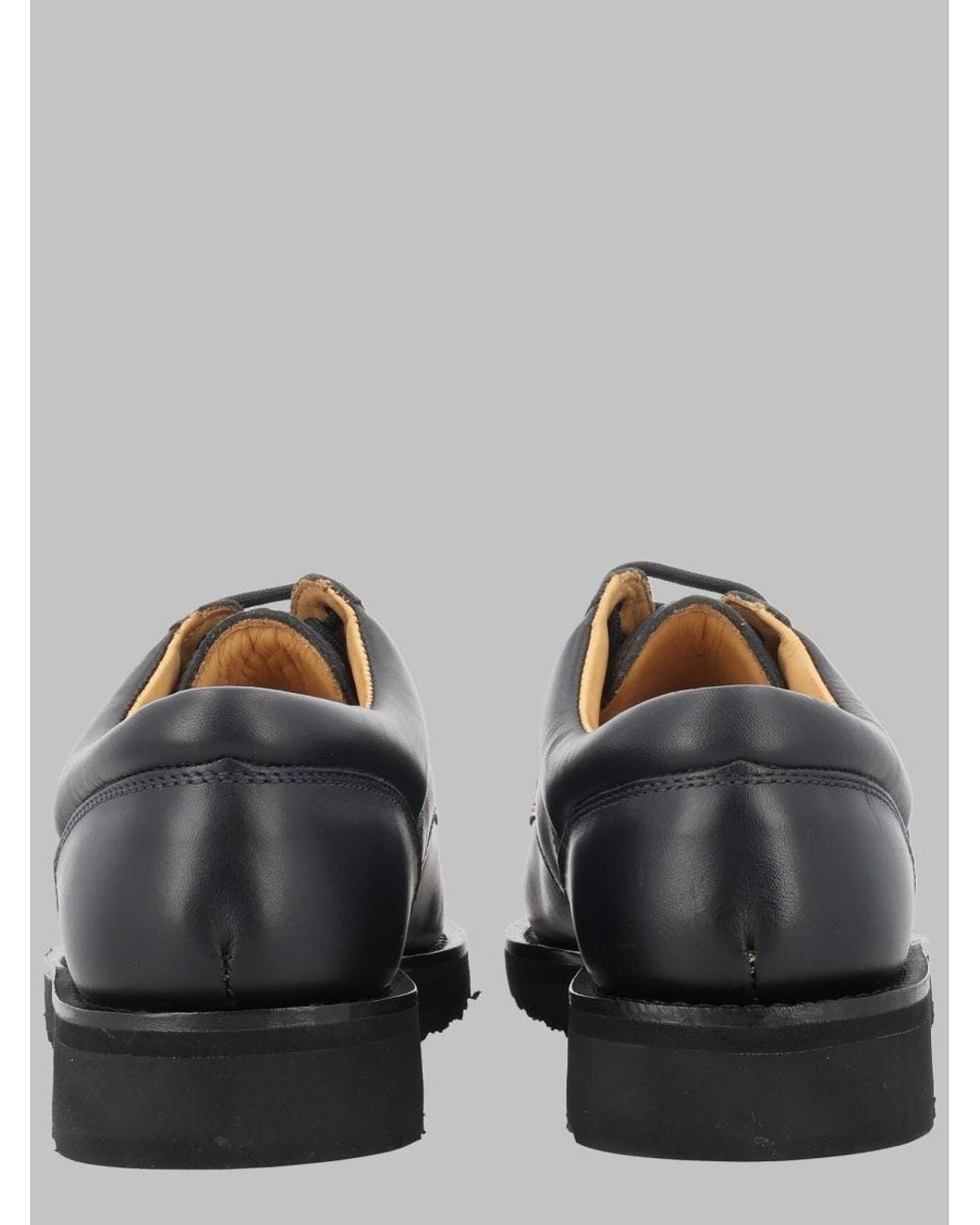 Paraboot Gray Leather Moc Toe Derby Shoes for men