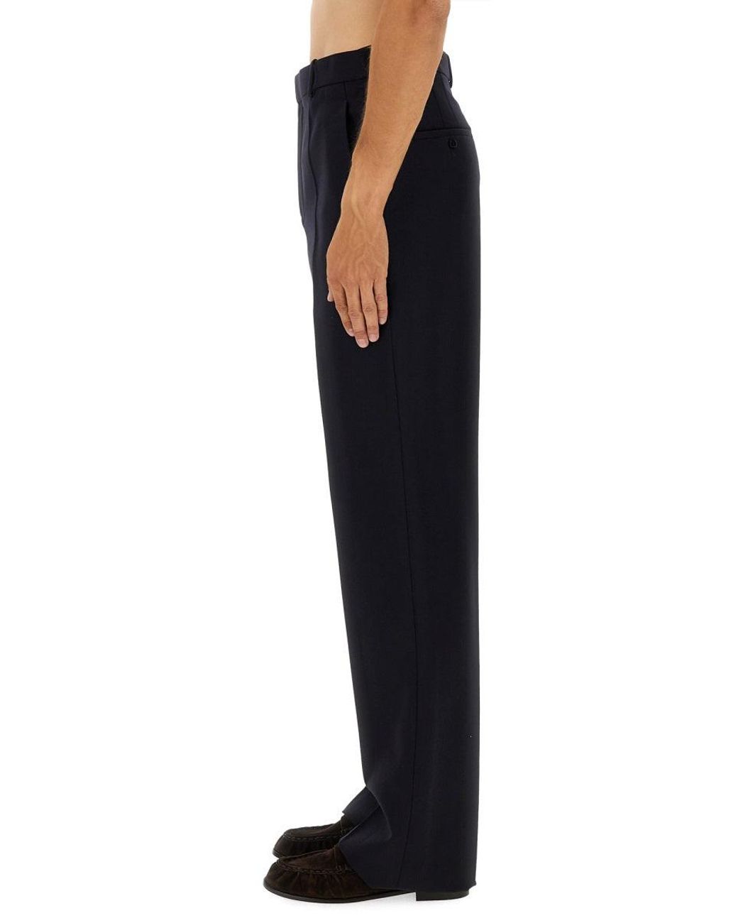 Saint Laurent Black High Waist Pants for men