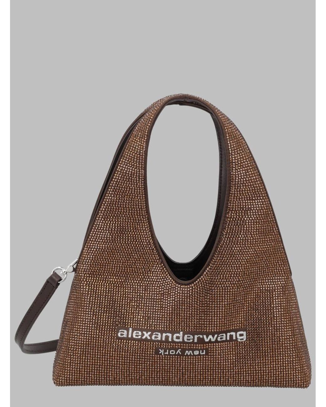 Alexander Wang Brown 100% Crystal Glass Mini Crossbody Bag