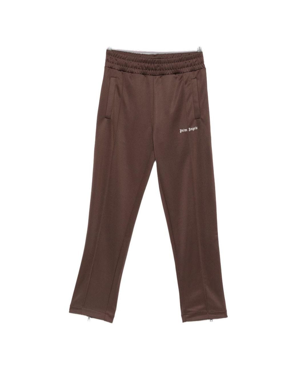 Palm Angels Brown Logo Trackpants for men