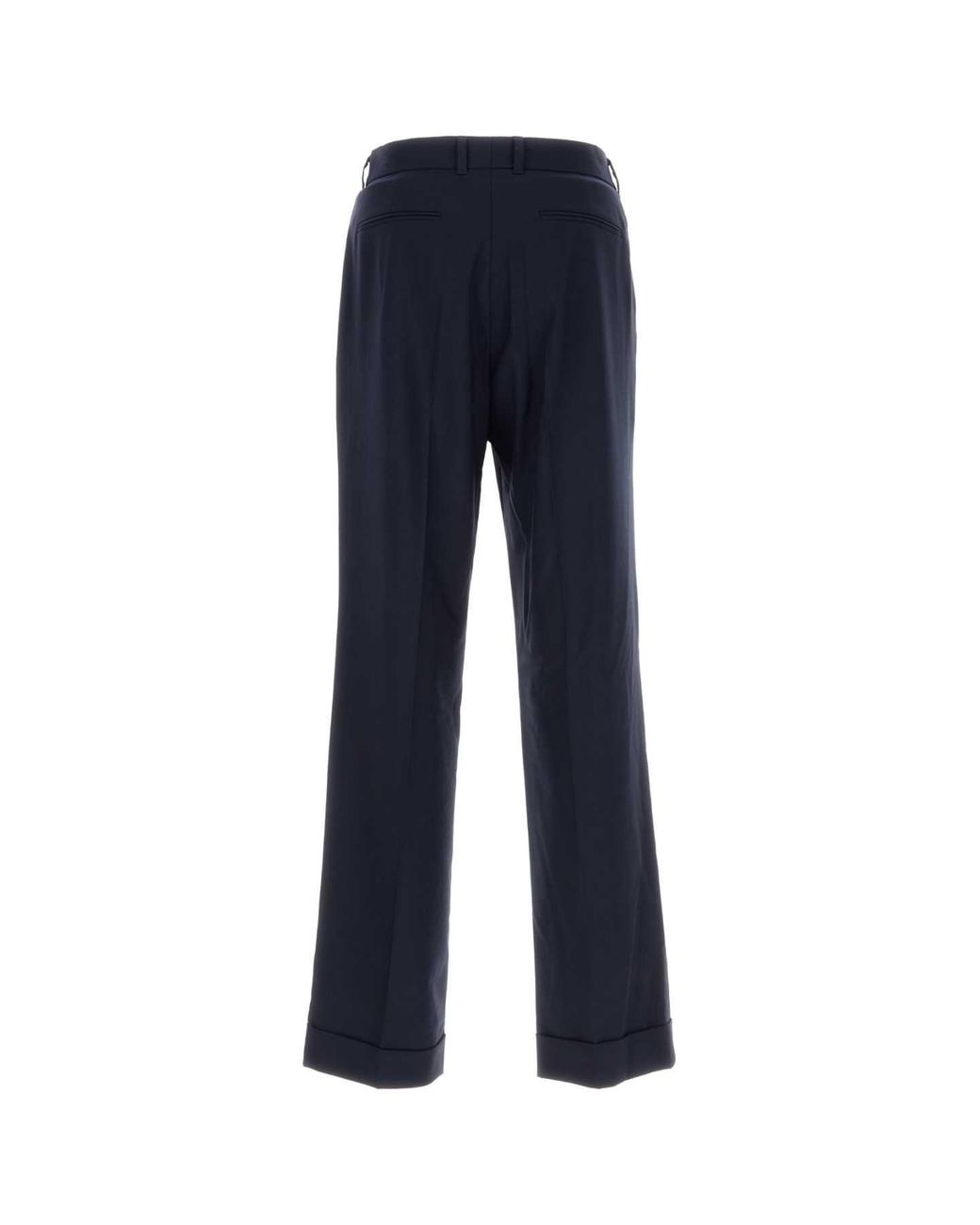Casablanca Blue Wool Trousers With Crease for men