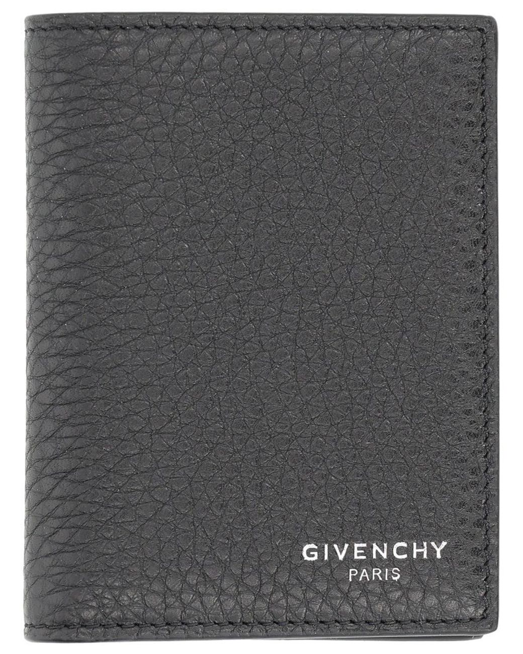 Givenchy Black Grain Leather Card Holder for men