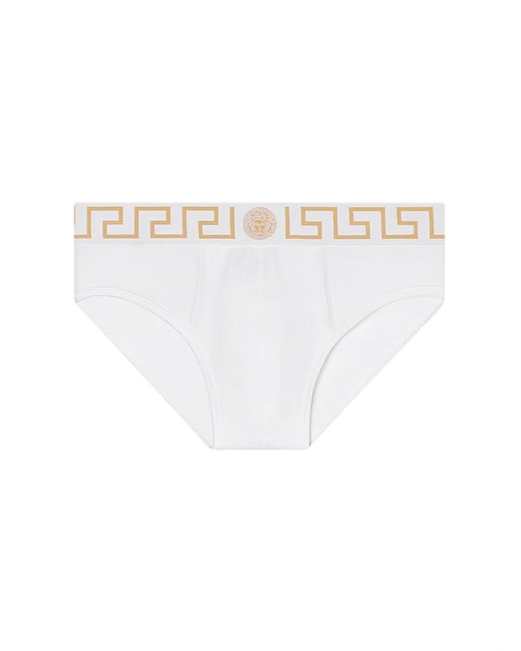 Versace White Slip With Greek