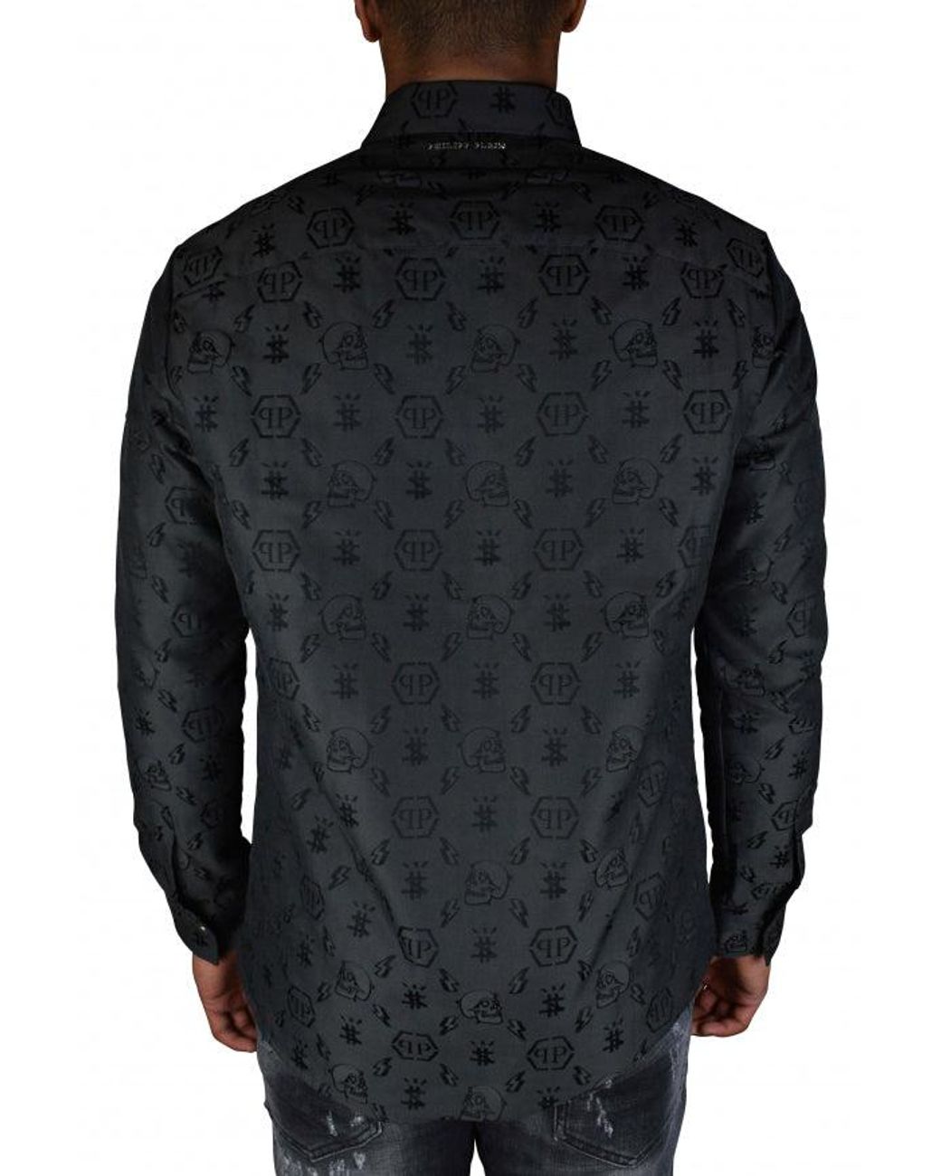 Philipp Plein Ls Monogram Overhemd in het Black voor heren