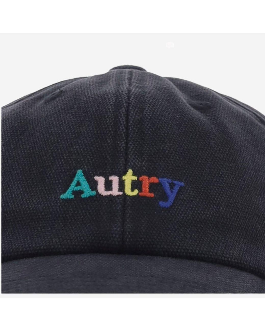 Autry Blue Cotton Baseball Cap With Logo