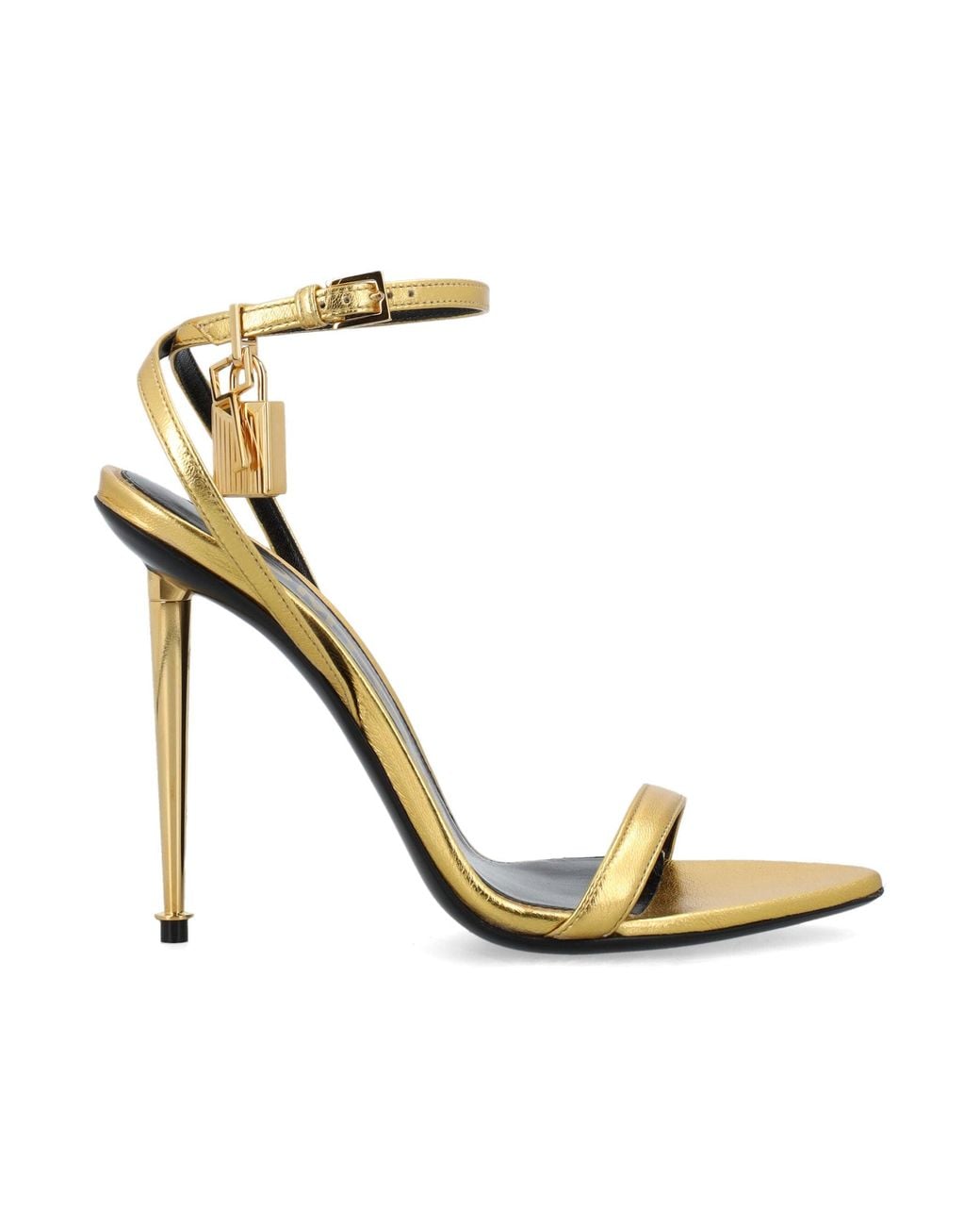 Tom Ford Padlock Metallic Sandals