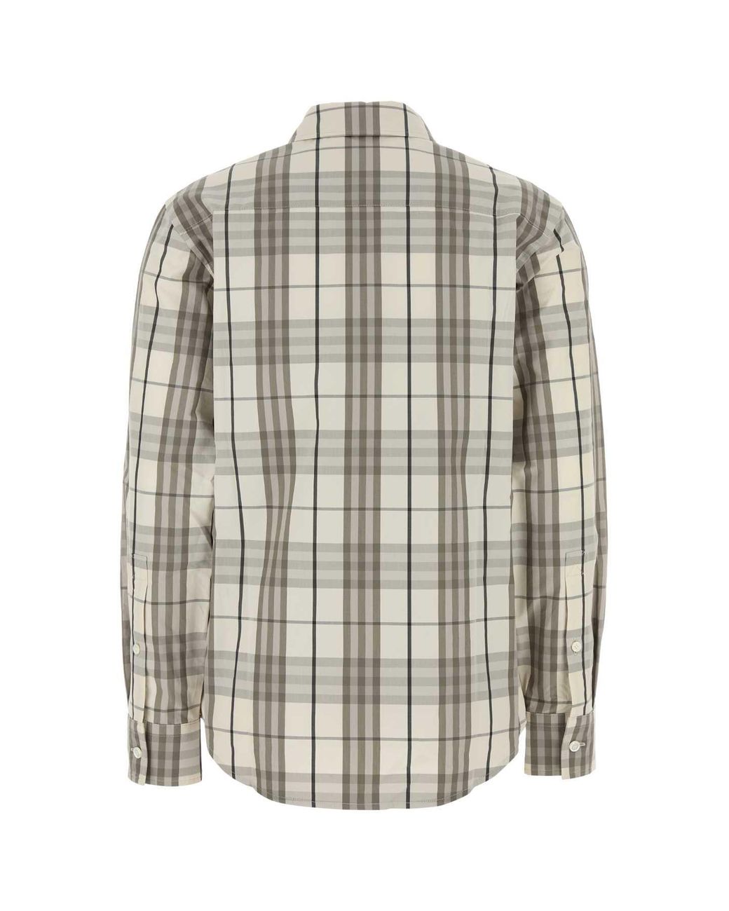 Burberry White Embroidered Poplin Shirt