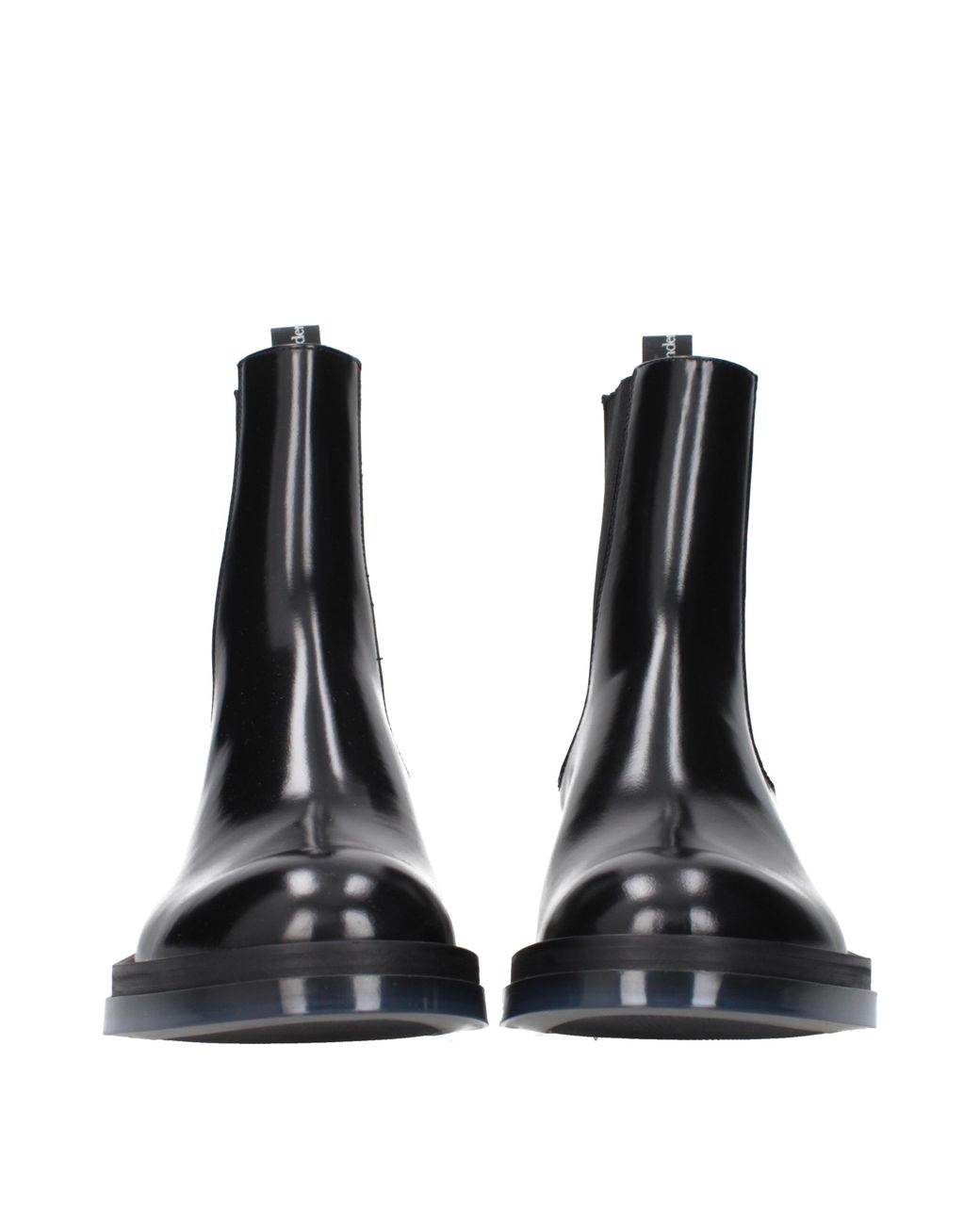 McQueen Black Stivaletti Chelsea Float Uomo Pelle Nero for men