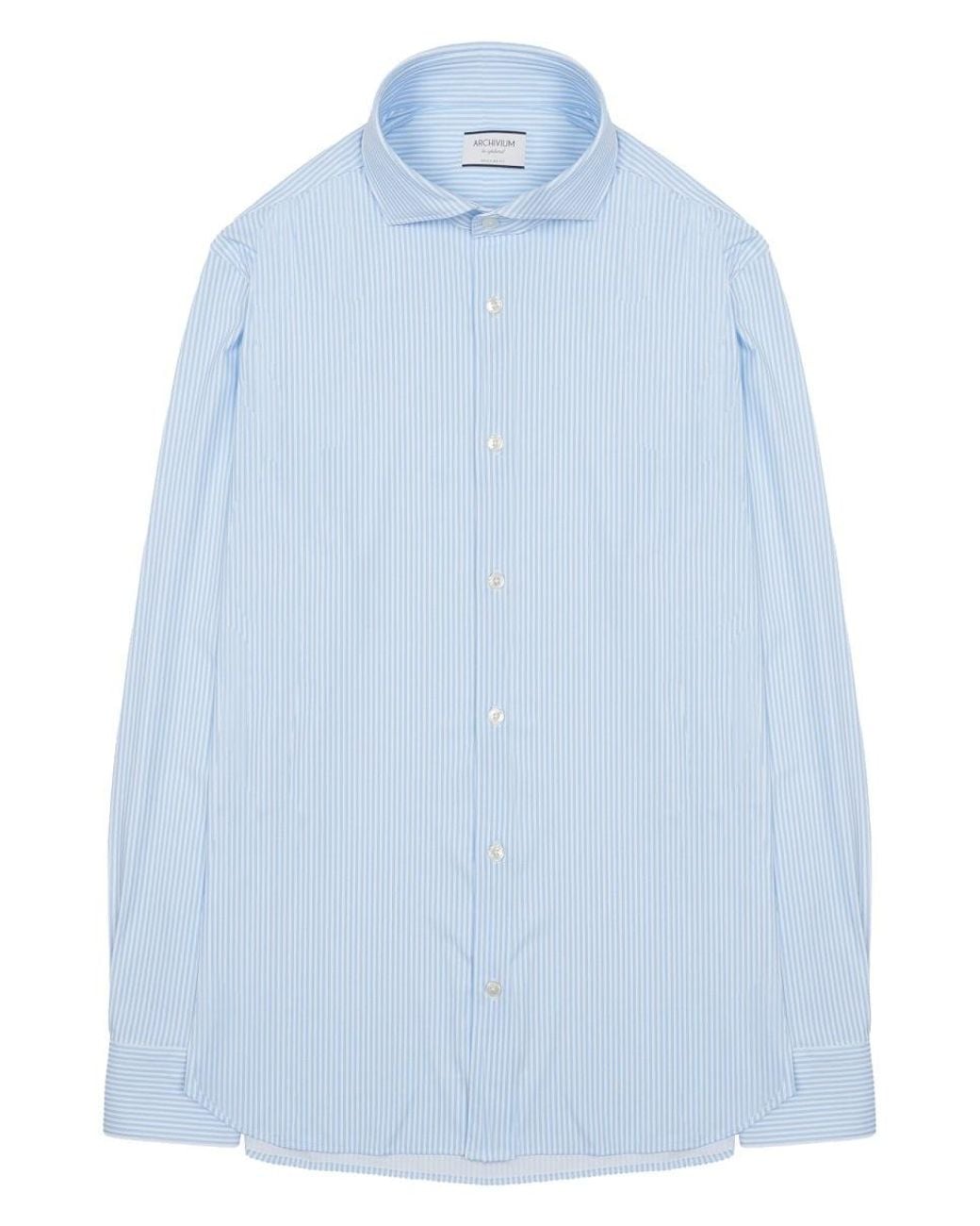 ARCHIVIUM BE UPDATED Blue Technical Fabric Shirt for men