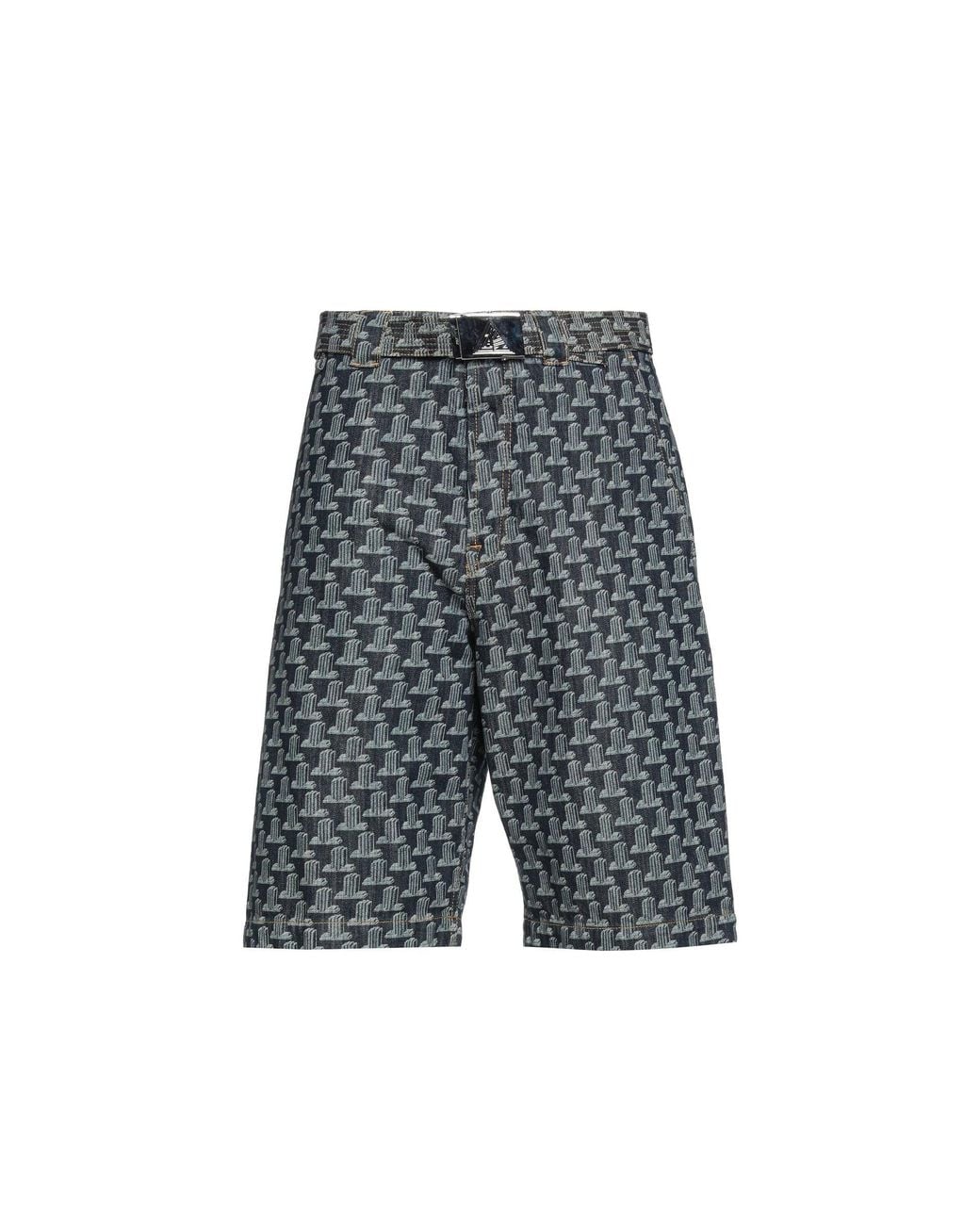 Lanvin Gray Column Monogram Shorts for men