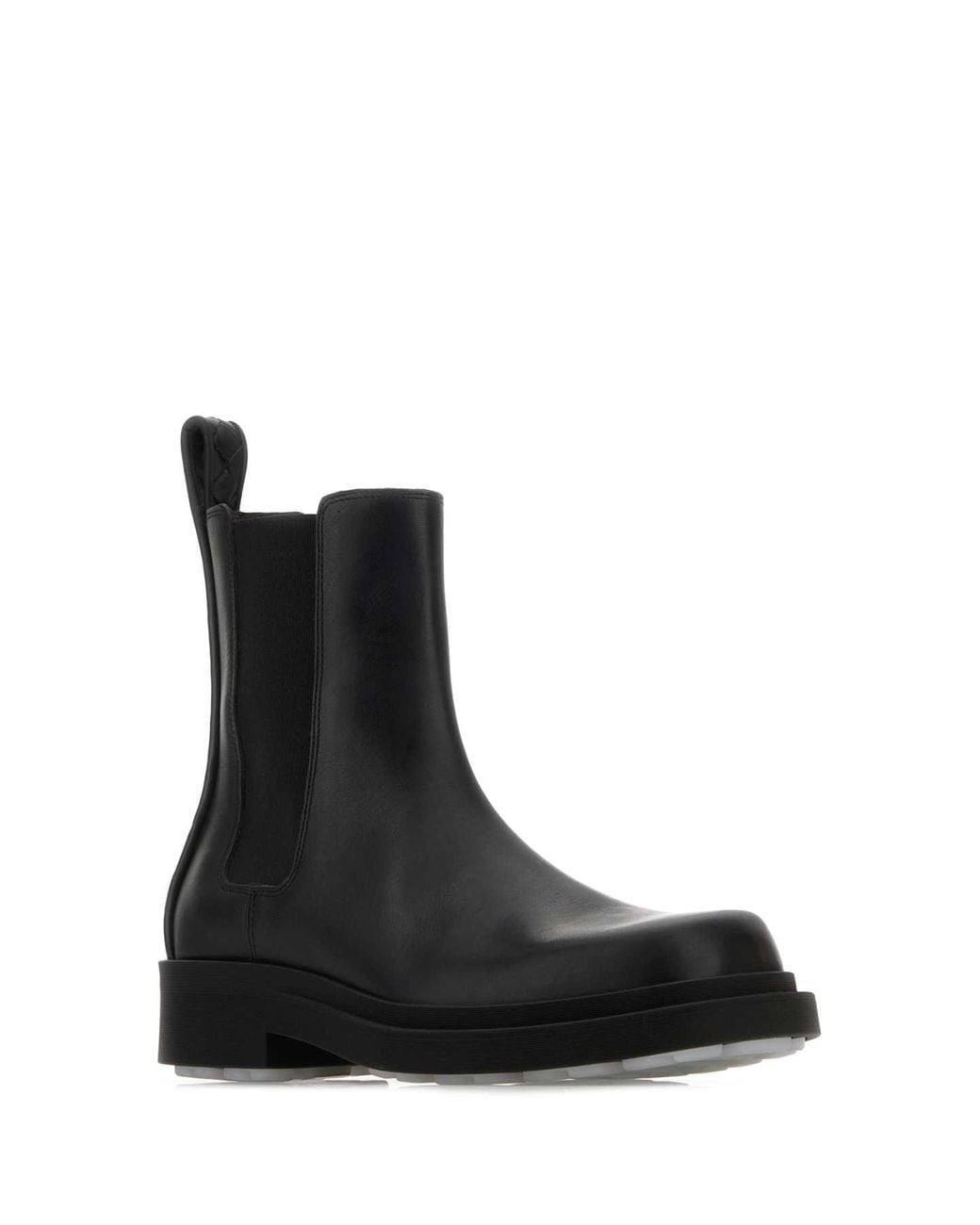 Bottega Veneta Black Leather Chelsea Ben Ankle Boots