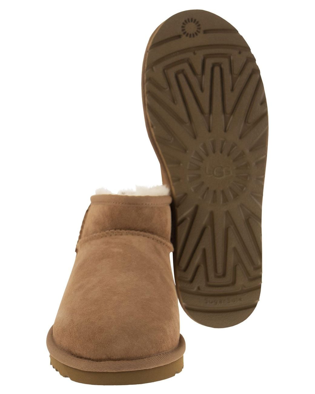 Ugg Brown Classic Ultra Mini Sheepell Stiefel