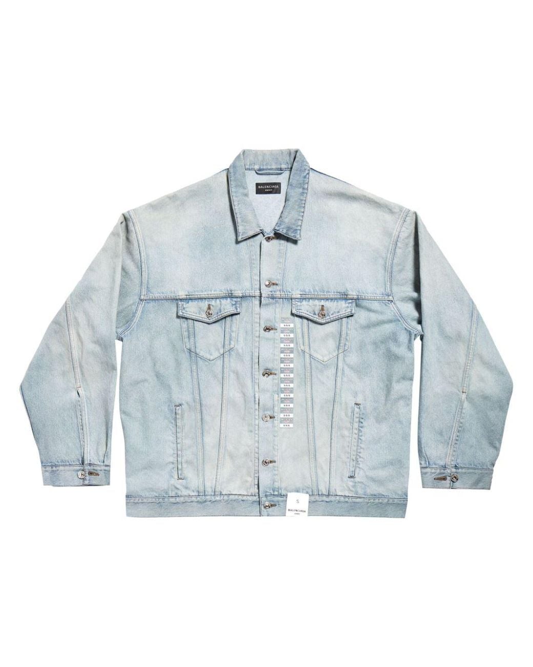 Balenciaga Blue Sticker Dneim Jacket for men