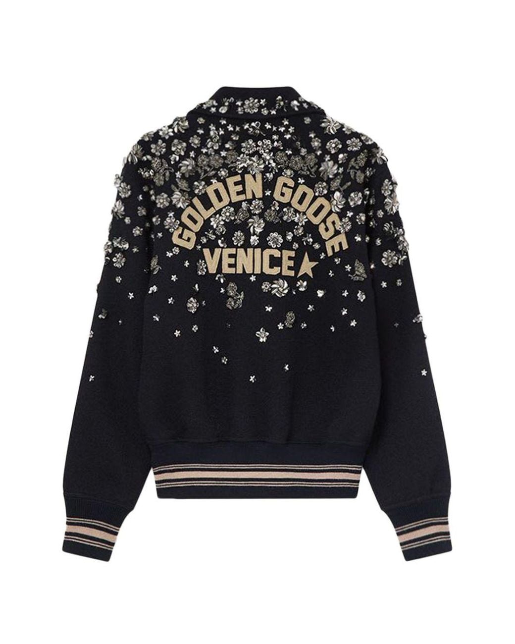 Golden Goose Deluxe Brand Black Wool Bomber Jacket