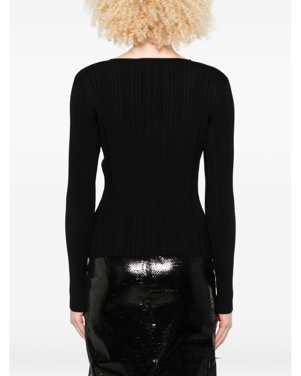 Self-Portrait Black Sweater With Lace